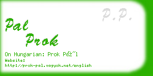 pal prok business card